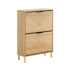 SoBuy MOBILE skriňa na topánky s 2 dverami 60x24x83cm Severský vyobraziť