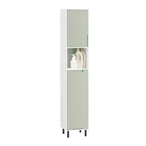 SoBuy MOBILNÝ alto bagno s 2 dverami Zelená 31x30x167cm Moderný vyobraziť