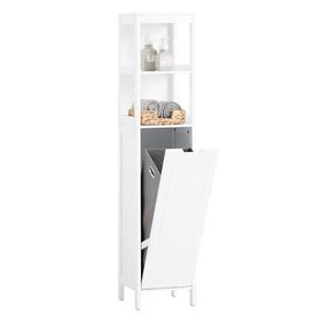 SoBuy MOBILE ALTO BAGNO 1 dvere Biela 30x30x145cm Minimalistický vyobraziť