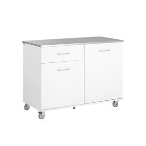 SoBuy ISOLA kuchynská skrinka s 2 zásuvkami Biela 120x56x90cm Moderný vyobraziť