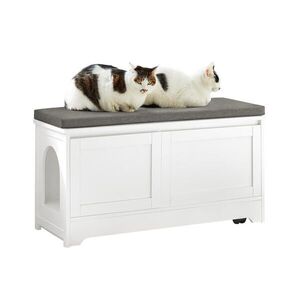 SoBuy PANCA so zásuvkou Biela 90x36x44cm Moderný vyobraziť