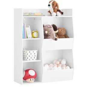 SoBuy REGÁL pre deti s 5 policami Biela 80x34x104cm Minimalistický vyobraziť