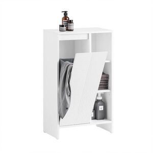 SoBuy MOBILNÁ portabiancheria s 1 dverami Biela 50x30x86cm Moderný vyobraziť