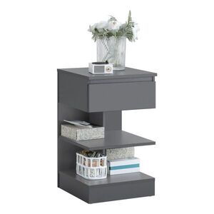 SoBuy NOČNÝ stolík s jednou zásuvkou 39x39x65cm Moderný vyobraziť