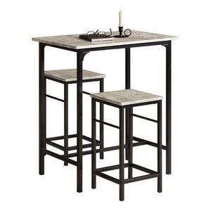 SoBuy SET stoličky a 2 stoličky Sivá 80x50x88cm Priemyselný vyobraziť