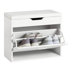 SoBuy PANCA so zásuvkou Biela 60x30x50cm Minimalistický vyobraziť