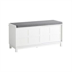 SoBuy PANCA na topánky s 2 dvierkami Biela 114x40x53cm Severský vyobraziť