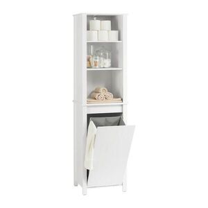 SoBuy MOBILE ALTO BAGNO 1 dvere Biela 45x35x171cm Minimalistický vyobraziť