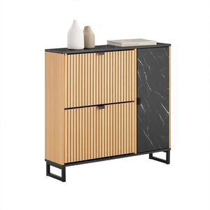 SoBuy MOBILNÁ skriňa na topánky s 2 zásuvkami 90x24x88cm Moderný vyobraziť
