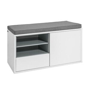 SoBuy PANCA na topánky s jednou zásuvkou Biela 80x35x46cm Moderný vyobraziť