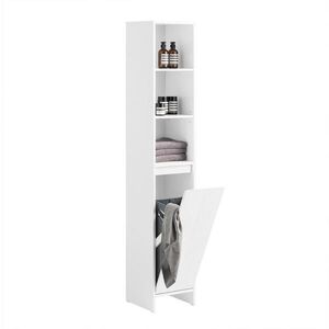 SoBuy BIELY regál s dvierkami 30x30x170cm vyobraziť