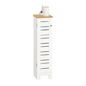 SoBuy PORTAROTOLO mobilný 1-dverový Biela 20x18x75cm Severský vyobraziť