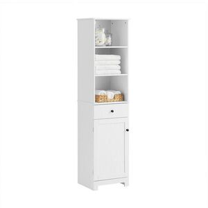 SoBuy MOBILNÝ alto bagno so zásuvkou Biela 40x38x161cm Severský vyobraziť
