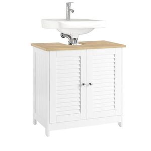 SoBuy MOBILNÝ sottolavabo s 2 dvierkami Biela 60x35x59cm Severský vyobraziť