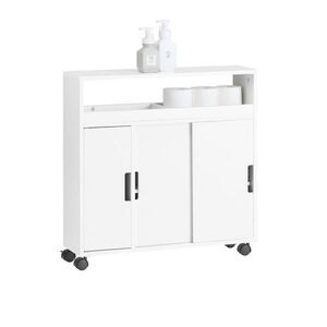 SoBuy PORTAROTOLO mobilný 3-dverový Biela 70x20x71cm Minimalistický vyobraziť