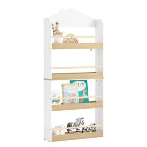 SoBuy REGÁL na knihy pre deti s 5 policami Biela 60x15x130.5cm Severský vyobraziť