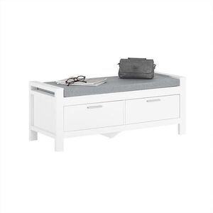 SoBuy PANCA na topánky s 2 zásuvkami Biela 100x40x40cm Minimalistický vyobraziť