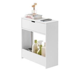 SoBuy MOBILNÉ bagno basso s jednou zásuvkou Biela 55x20x60cm Minimalistický vyobraziť