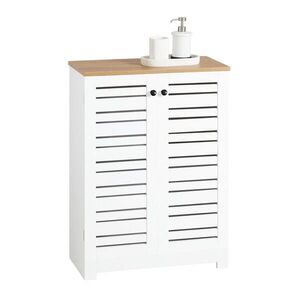 SoBuy MOBILNÁ banská skrinka s 2 dvierkami Biela 60x30x82cm Severský vyobraziť