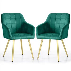 RAUMHIRSCH FURNITURE ČALÚNENÉ STOLIČKY, sada 2 ks, kovové nohy, zelená, zlatá 54/82/58 vyobraziť
