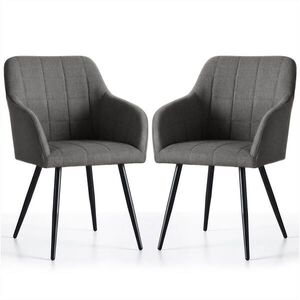 RAUMHIRSCH FURNITURE ČALÚNENÉ STOLIČKY, sada 2 ks, kovové nohy grafitová, čierna 54/82/58 vyobraziť