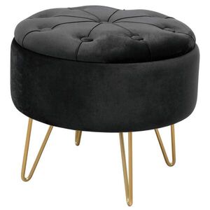 RAUMHIRSCH FURNITURE ČALÚNENÝ TABURET Čierna 38/33/38 vyobraziť