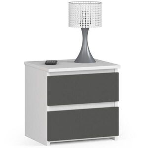 RAUMHIRSCH FURNITURE NOČNÝ STOLÍK Biela, grafitovo šedá 40/40/35 vyobraziť