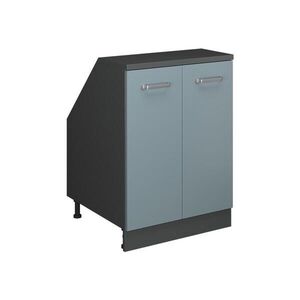 Vicco KUCHYNSKÁ SKRIŇA PRE ŠIKMÉ STRECHY R-Line Modrošedá 60 cm s 2 dverami, korpus skrine hĺbka 60 cm vyobraziť