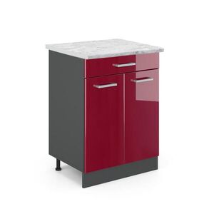 Vicco KUCHYNSKÁ SPODNÁ SKRINKA R-Line Červený vysoký lesk 60 cm AP mramor vyobraziť