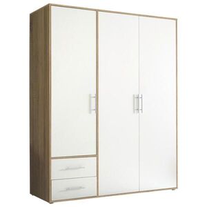 P & B SKRIŇA S OTOČNÝMI DVERAMI, biela, dub sonoma, 155/195/60 cm vyobraziť