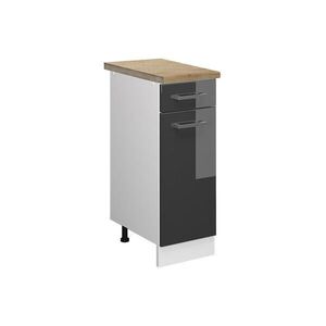 Vicco KUCHYNSKÁ SPODNÁ SKRINKA R-Line Antracit vysoký lesk 30 cm , AP Oak vyobraziť