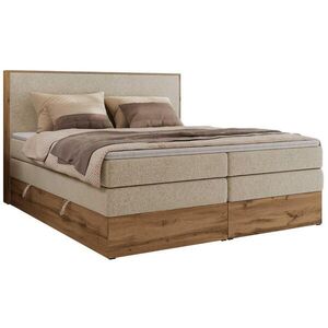 MKS BOXSPRINGOVÁ POSTEĽ WOOD CLASSIC KING 160/200 - Krémová Štruktúra - H4 (tvrdý) vyobraziť