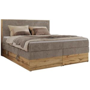 MKS BOXSPRINGOVÁ POSTEĽ WOOD CLASSIC KING 180/200 - Svetlohnedá Menčester - H3 (stredne tvrdý) vyobraziť