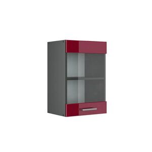 Vicco KUCHYNSKÁ SKLENENÁ SKRINKA R-Line Červený vysoký lesk 40 cm vyobraziť