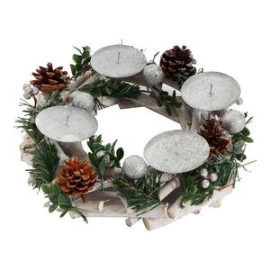 MCW ADVENTNÝ VENEC BEZ SVIEČOK Biely vyobraziť