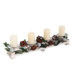 MCW ADVENTNÁ ARANŽMÁŽ SO SVIEČKAMI – biela vyobraziť