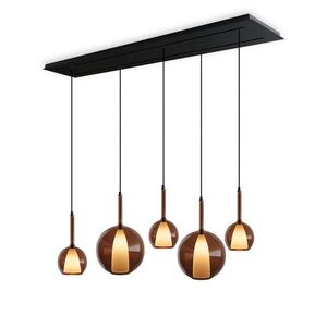 s.luce BELLUNA jedálenská stolová lampa 5-plameňová 160cm 2-radová vyobraziť