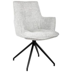 Ambia Home STOLIČKA S PODRÚČKAMI, železo, ženilka, sivá, čierna vyobraziť