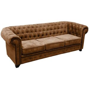 MID.YOU SEDAČKA CHESTERFIELD, drevo, textil, kompozitné drevo, koňaková vyobraziť