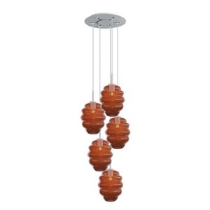 s.luce ECHOS galéria svetlo 5 plameňov Ø 60cm baldachýn Ø 25cm vyobraziť