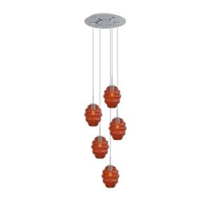 s.luce ECHOS galerijné svetlo 5-plameňové Ø 60cm baldachýn Ø 18cm vyobraziť