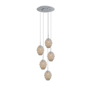 s.luce ECHOS galerijné svetlo 5-plameňové Ø 60cm baldachýn Ø 18cm vyobraziť