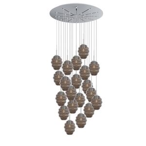 s.luce ECHOS galerijné svetlo 20 svetiel Ø 120cm baldachýn Ø 18cm vyobraziť