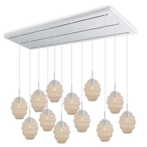 s.luce ECHOS lampa do jedálne 12 svetiel 200cm 3-radová Ø 18cm vyobraziť