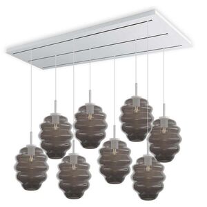 s.luce ECHOS jedálenská stolová lampa 8 svetiel 200cm 3-radová Ø 25cm vyobraziť