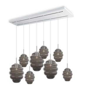 s.luce ECHOS jedálenská stolová lampa 8 svetiel 160cm 2 rady Ø 18/25cm vyobraziť