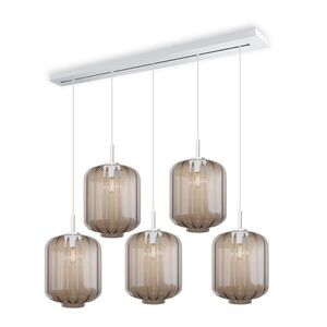 s.luce VELO jedálenská lampa s 5 svetlami a baldachýnom 160cm Ø 25cm vyobraziť