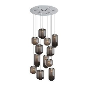 s.luce VELO galerijné svietidlo 12 svetiel Ø 80cm baldachýn Ø 18/20/25cm vyobraziť