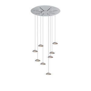 s.luce SANTA Air LED závesné svetlo do jedálne 8 svetiel Ø 80 cm baldachýn vyobraziť