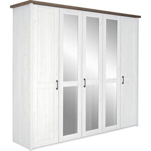 Carryhome SKRIŇA S OTOČNÝMI DVERAMI, biela, farba hľuzovkového duba, 241/212/62 cm vyobraziť